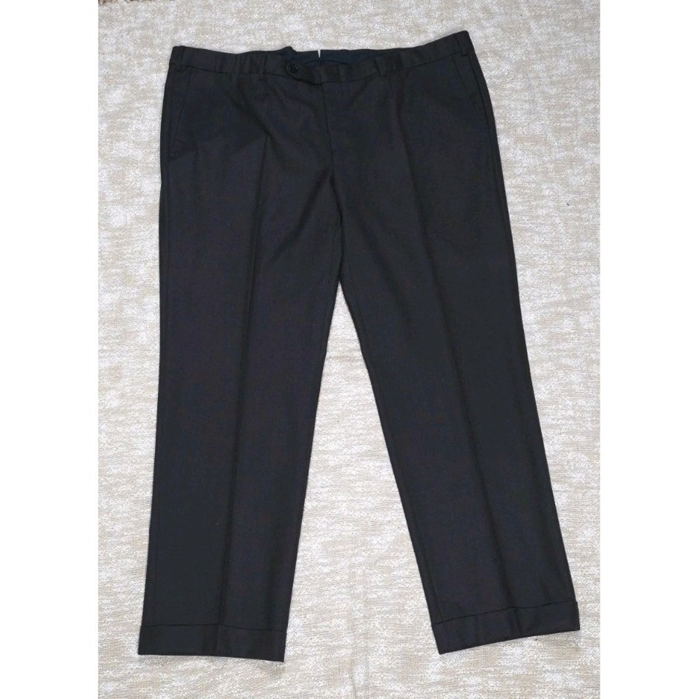 Ermenegildo Zegna Milano Dress Pants 44x30 Charcoal Gray Wool Flat Front Flannel